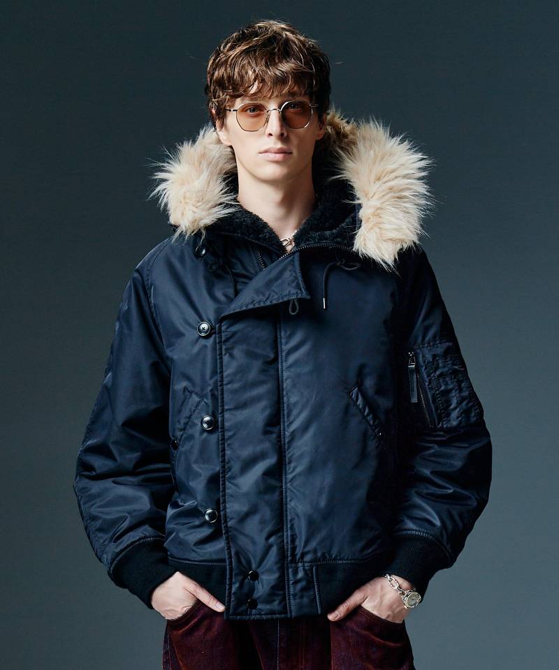【予約商品】glamb(グラム) Luxe Flight Jacket / リュクスフライトジャケット - Black