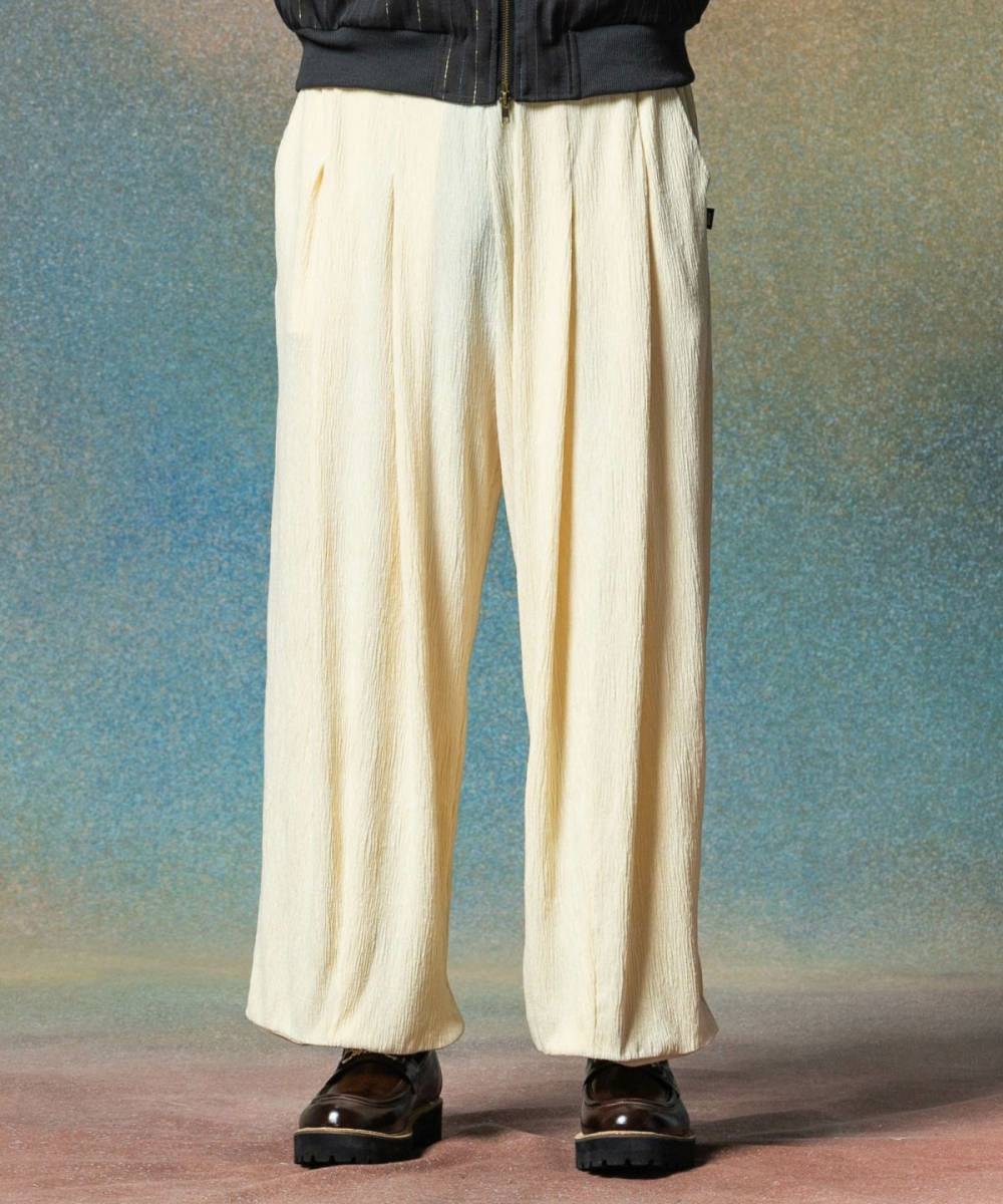 【予約商品】glamb(グラム)GB0225/P10 : Glamour Crepe Pants / グラマークレープパンツ - White