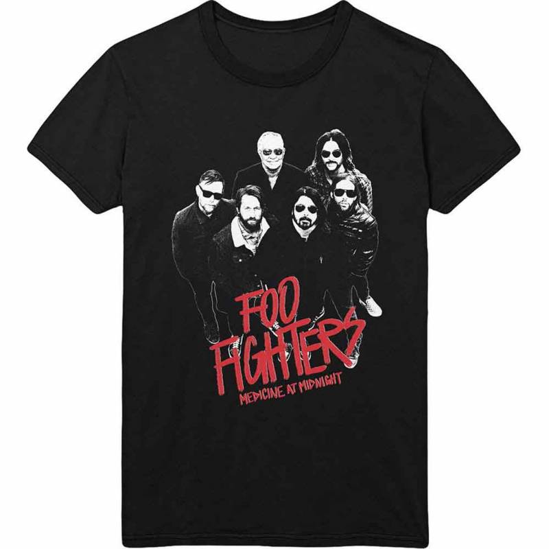 【予約商品】FOO FIGHTERS バンドTシャツ ユニセックス: Medicine At Midnight Photo (Black)