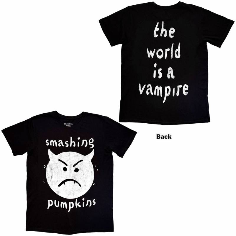 【予約商品】THE SMASHING PUMPKINS バンドTシャツ ユニセックス: The World Is A Vampire (Black) (Back Print)
