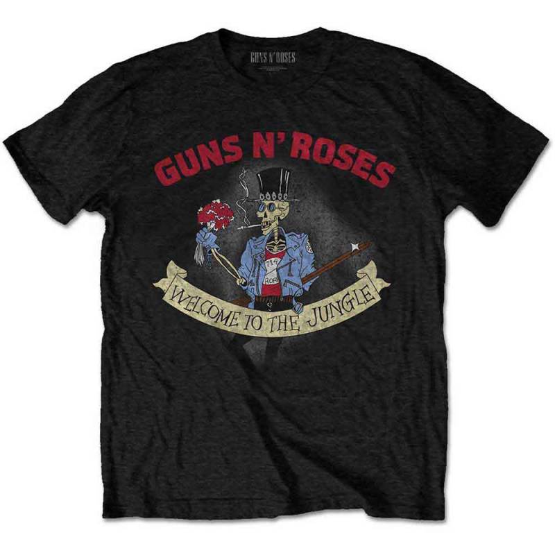 【予約商品】GUNS N' ROSES バンドTシャツ ユニセックス: Skeleton Vintage (Black)
