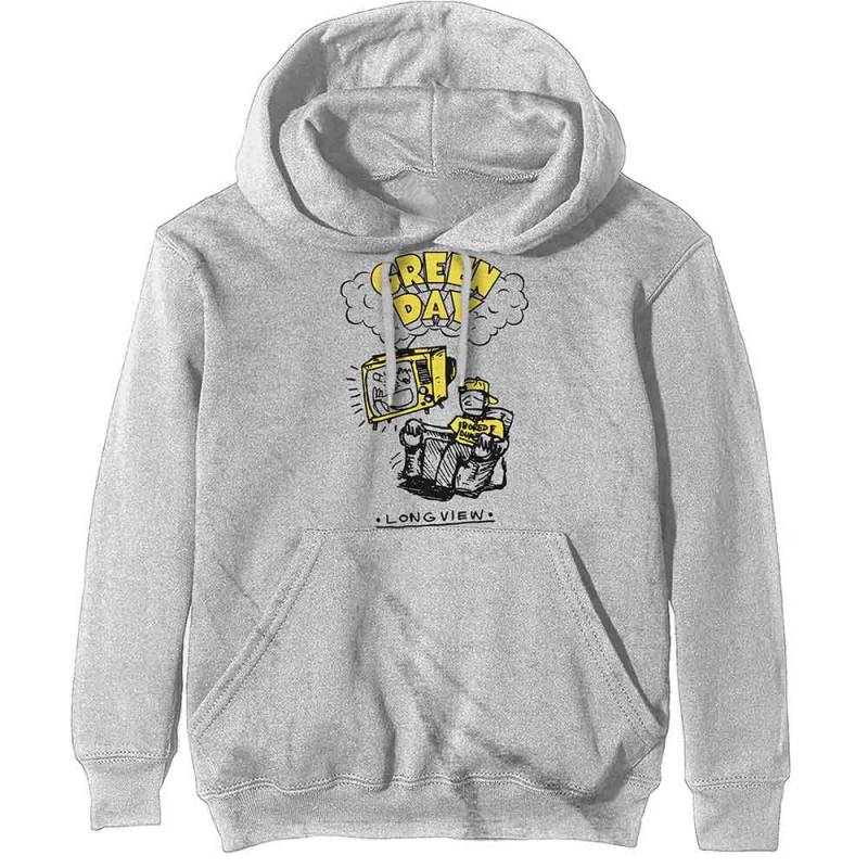 【予約商品】GREEN DAY Unisex Pullover Hoodie: Longview Doodle (Off White) - OFF WHITE