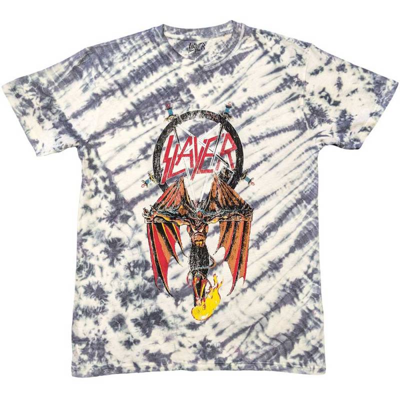 【予約商品】SLAYER バンドTシャツ ユニセックス: Winged Crucifix (White) (Wash Collection)