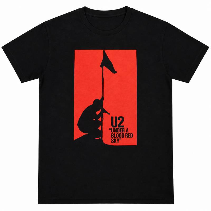 【予約商品】U2 バンドTシャツ ユニセックス: Blood Red Sky (Black)