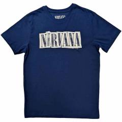 【予約商品】NIRVANA バンドTシャツ ユニセックス: Box Logo (Denim Blue)
