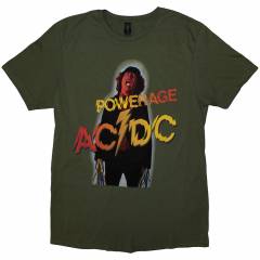 【予約商品】AC/DC バンドTシャツ ユニセックス: Powerage (Khaki Green) - KHAKI GREEN