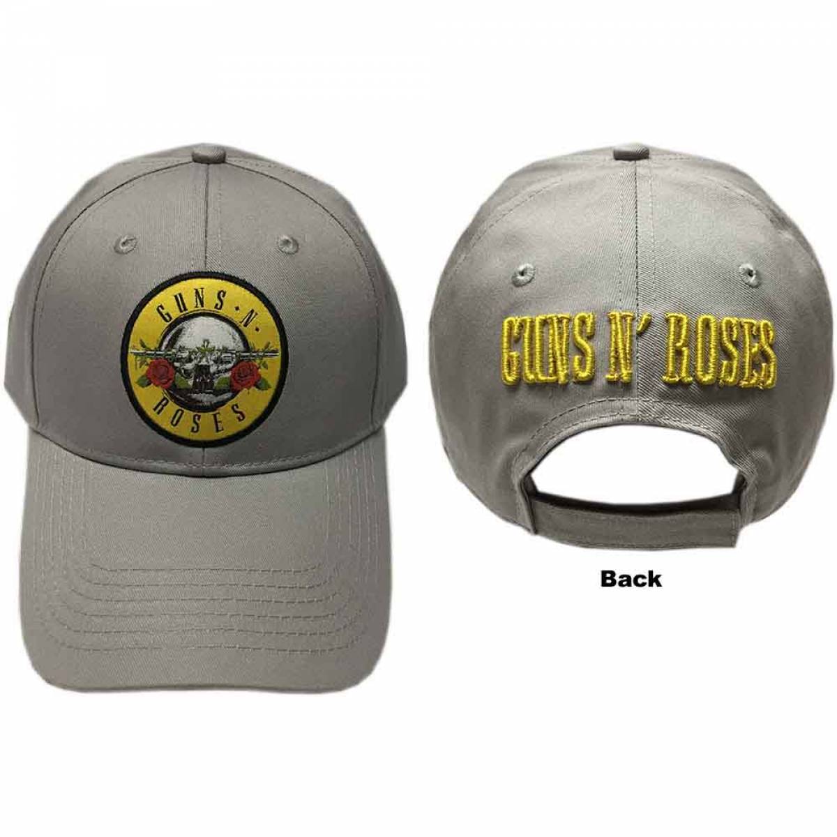 【予約商品】GUNS N' ROSES Unisex Baseball Cap: Circle Logo (Grey) - GREY
