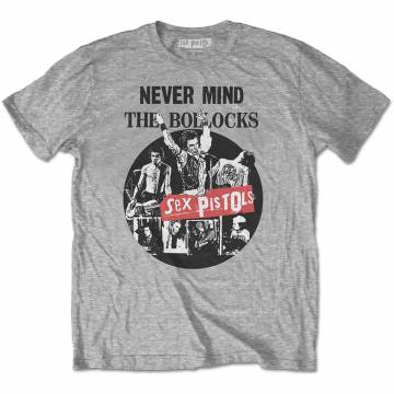 【予約商品】THE SEX PISTOLS バンドTシャツ ユニセックス: Never Mind The Bollocks - GREY