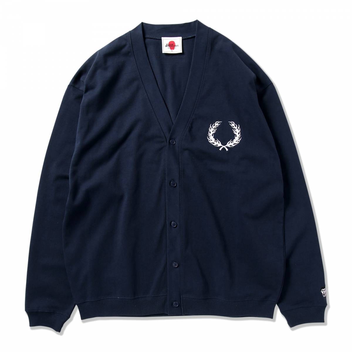 【予約商品】PUNK DRUNKERS (パンクドランカーズ) ファイヤーカーディガン - NAVY