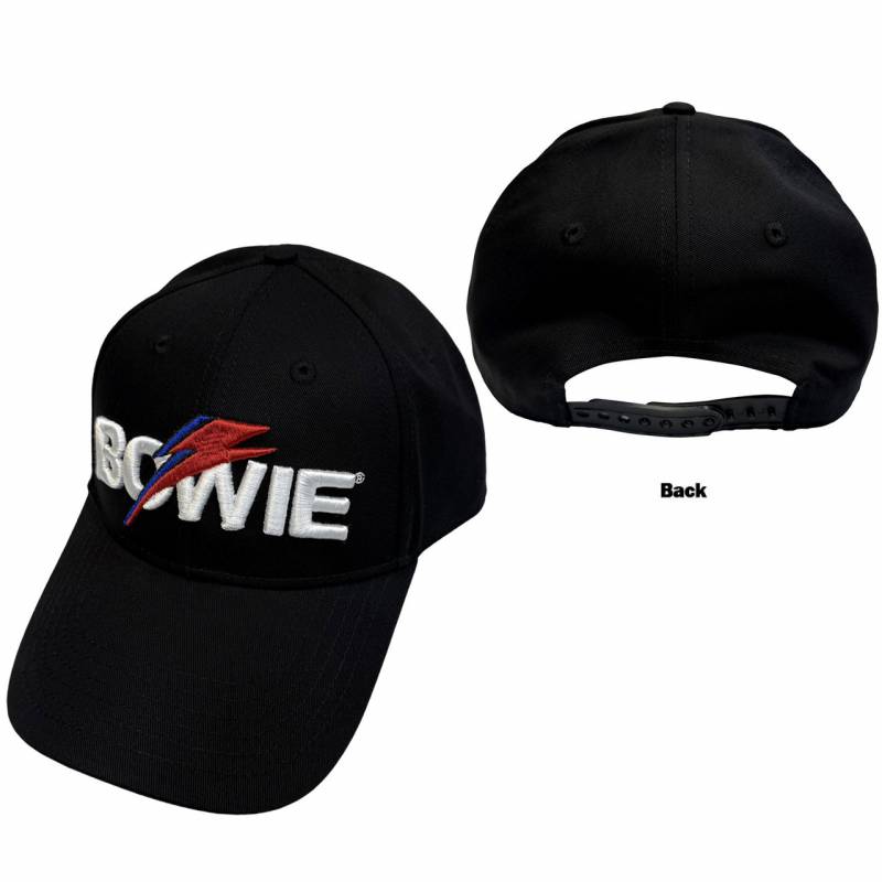 【予約商品】DAVID BOWIE Unisex Baseball Cap: Aladdin Sane Bolt Logo (Black)