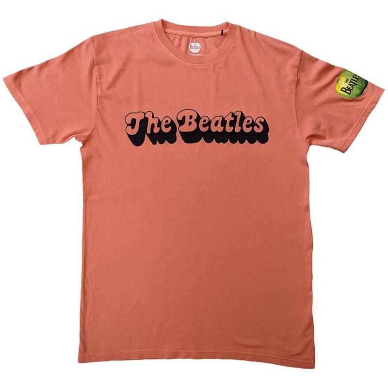 【予約商品】THE BEATLES バンドTシャツ ユニセックス: 70s Logo (Red) (Sleeve Print & Wash Collection)