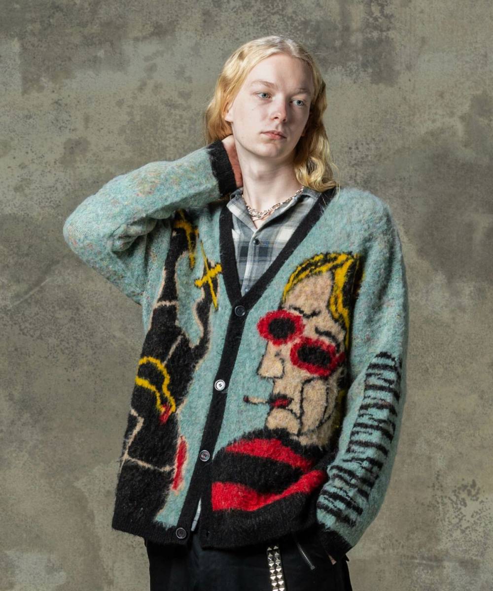 glamb(グラム)GB0125/KNT02 : Weeping Man Cardigan / ウィー glamb(グラム)GB0125/KNT02 : Weeping Man Cardigan / ウィー