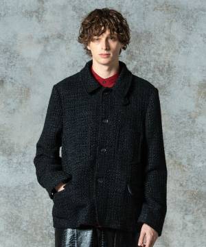 【予約商品】glamb(グラム)GB0325/JKT06 : Hidden Valley Tweed Jacket / ヒドゥンバレーツイードジャケット - Black