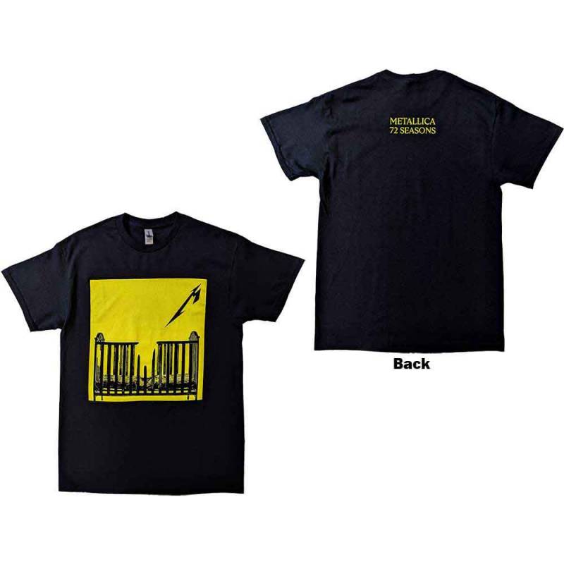 【予約商品】METALLICA バンドTシャツ ユニセックス: 72 Seasons Burnt Crib (Black) (Back Print)