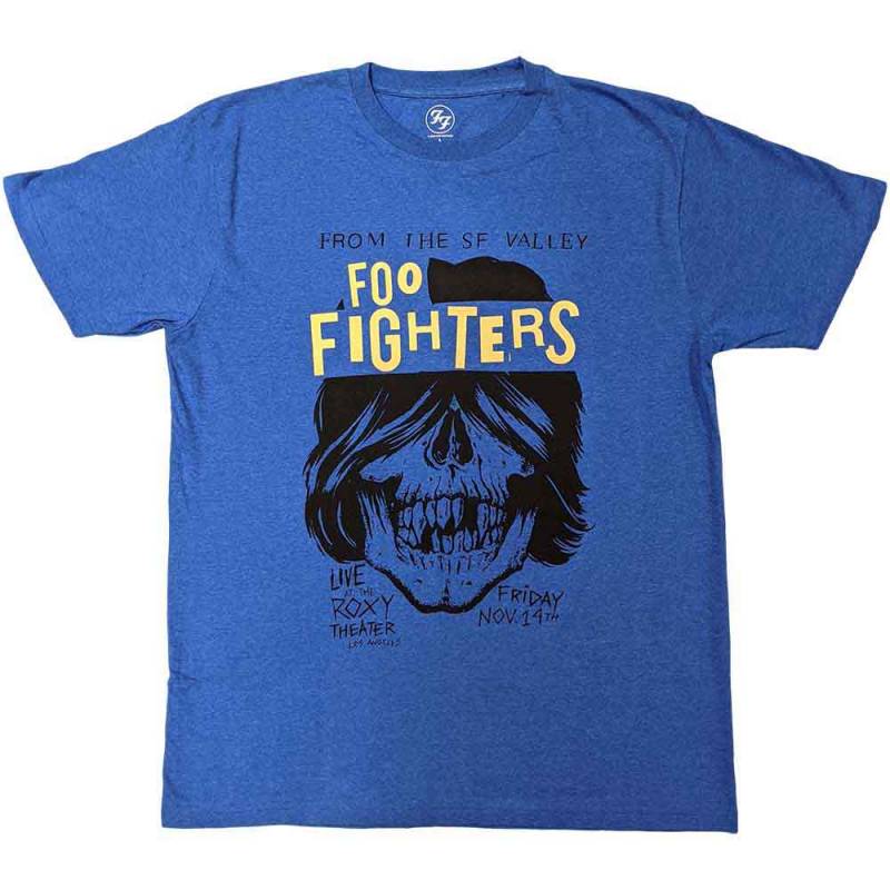 【予約商品】FOO FIGHTERS バンドTシャツ ユニセックス: Roxy Flyer (Blue) - BLUE