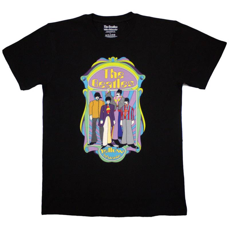 【予約商品】THE BEATLES バンドTシャツ ユニセックス: Yellow Submarine Sub Band Frame v2 (Black)