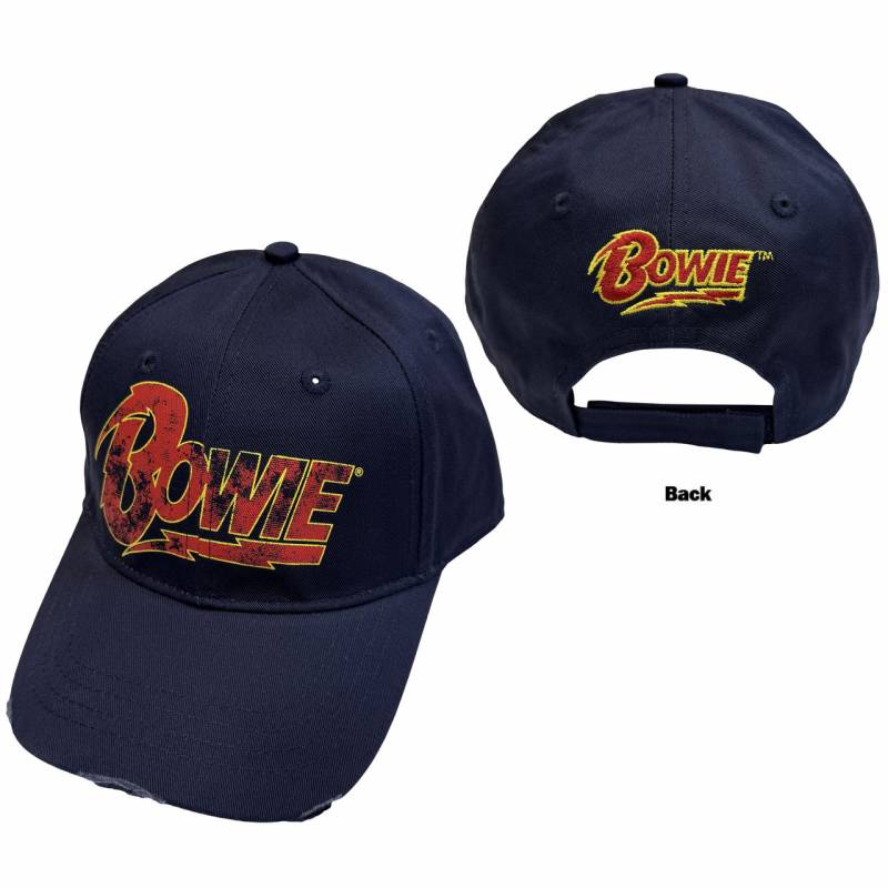 【予約商品】DAVID BOWIE Unisex Baseball Cap: Flash Logo (Navy Blue)