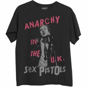 【予約商品】THE SEX PISTOLS バンドTシャツ ユニセックス: Anarchy in the UK - BLACK