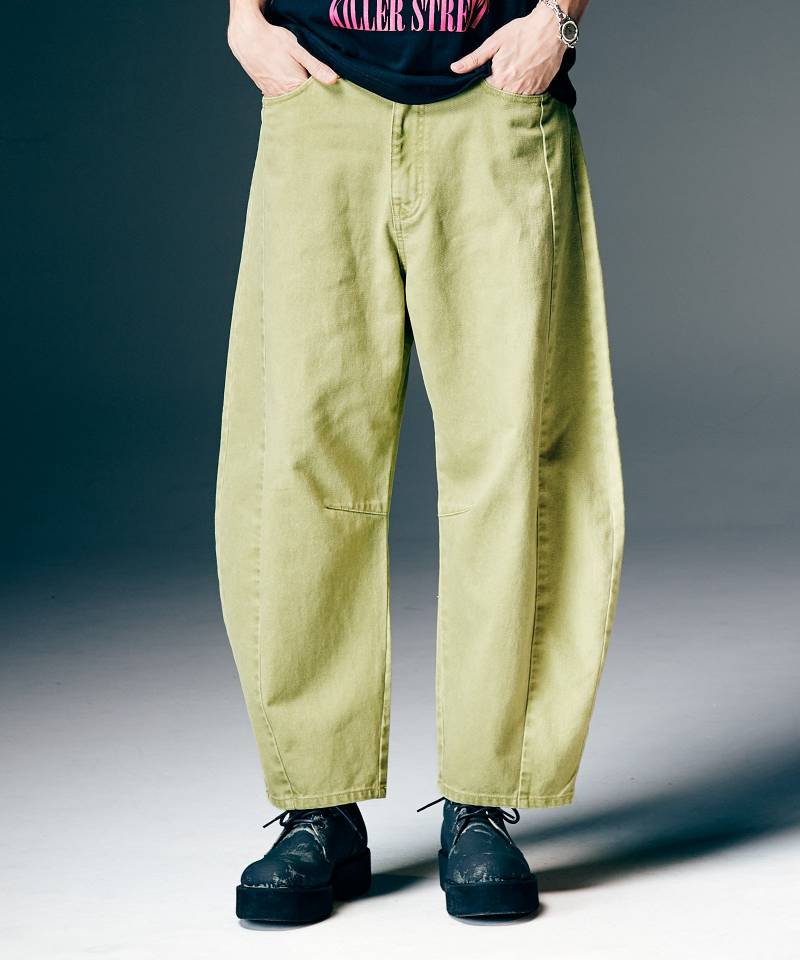 【予約商品】glamb(グラム) Color Barrel Denim / カラーバレルデニム - Pistachio
