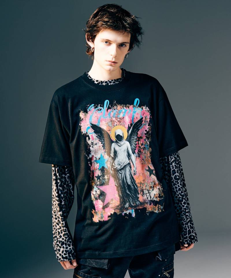 【予約商品】glamb(グラム)Angel T-Shirt / エンジェルTシャツ - Black