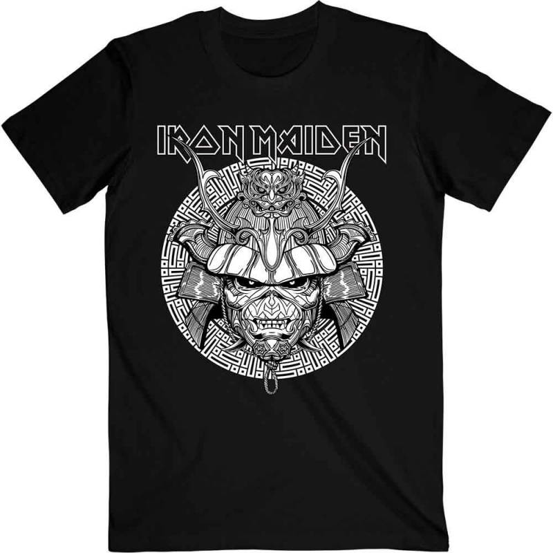 【予約商品】IRON MAIDEN バンドTシャツ ユニセックス: Senjutsu Samurai Graphic White (Black)