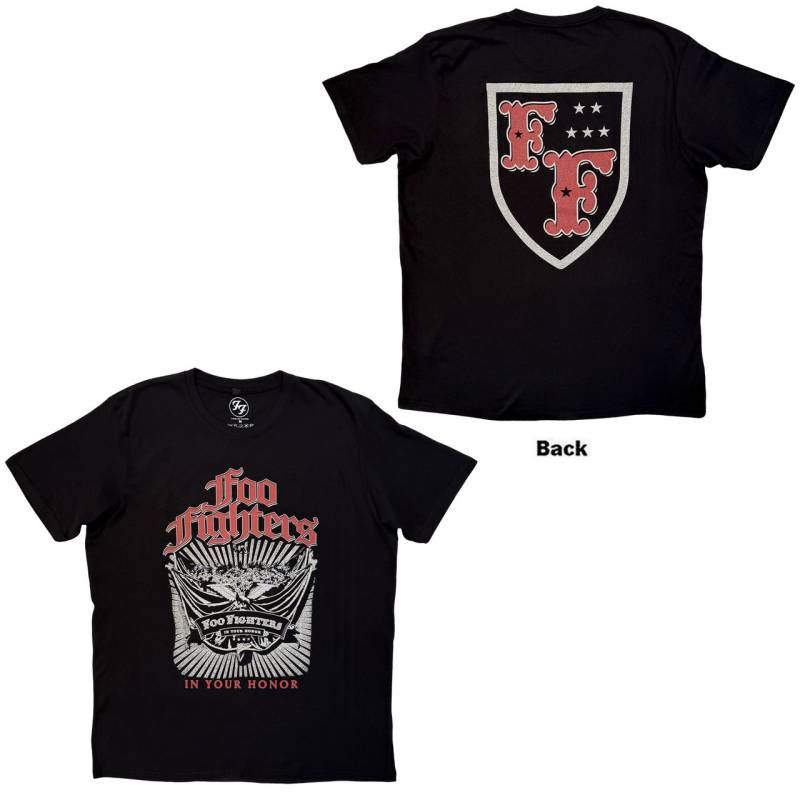 【予約商品】FOO FIGHTERS Unisex Premium Carbon バンドTシャツ: In Your Honour (Black) (Back Print)