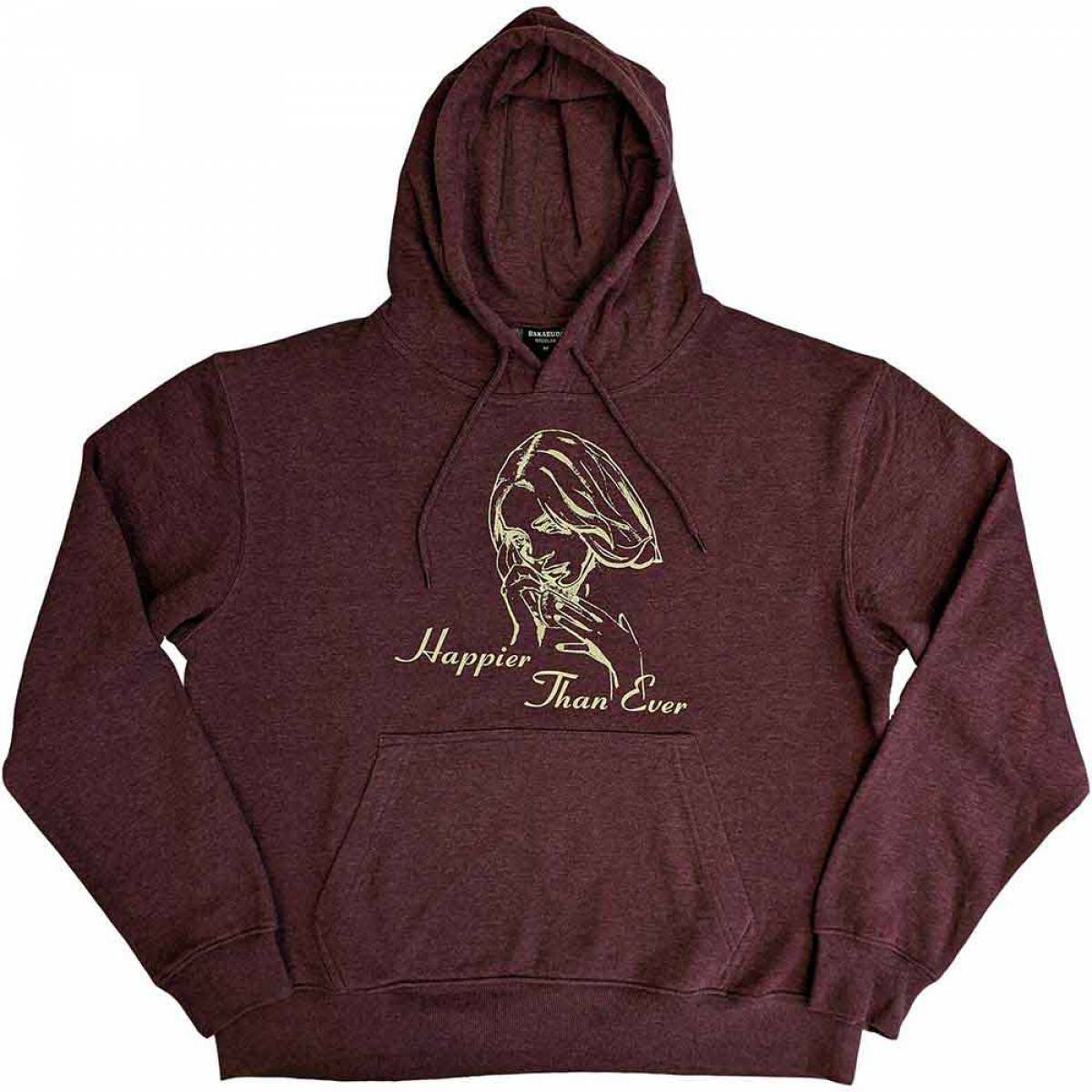 【予約商品】BILLIE EILISH Unisex Pullover Hoodie: Happier Than Ever - BROWN