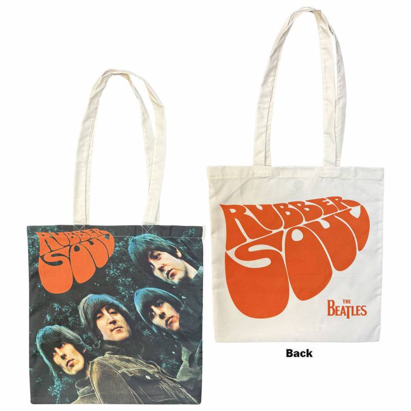 【予約商品】THE BEATLES Cotton Tote Bag: Rubber Soul (Black) (Back Print)