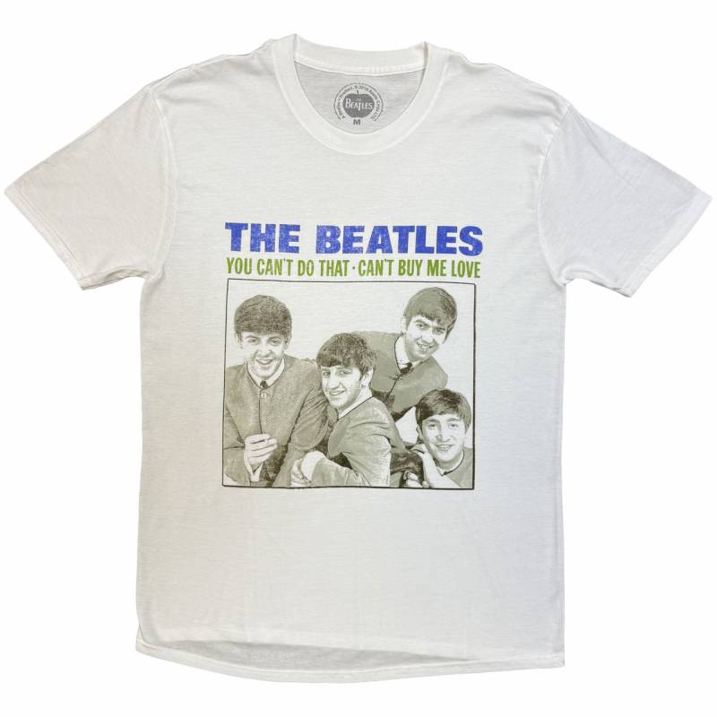 【予約商品】THE BEATLES バンドTシャツ ユニセックス: You Can't Do That (White)