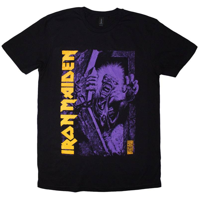 【予約商品】IRON MAIDEN バンドTシャツ ユニセックス: Est. 1975 No Prayer Grave Purple (Black)