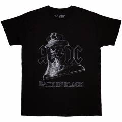 【予約商品】AC/DC バンドTシャツ ユニセックス: Back In Black Bell (Black) - BLACK