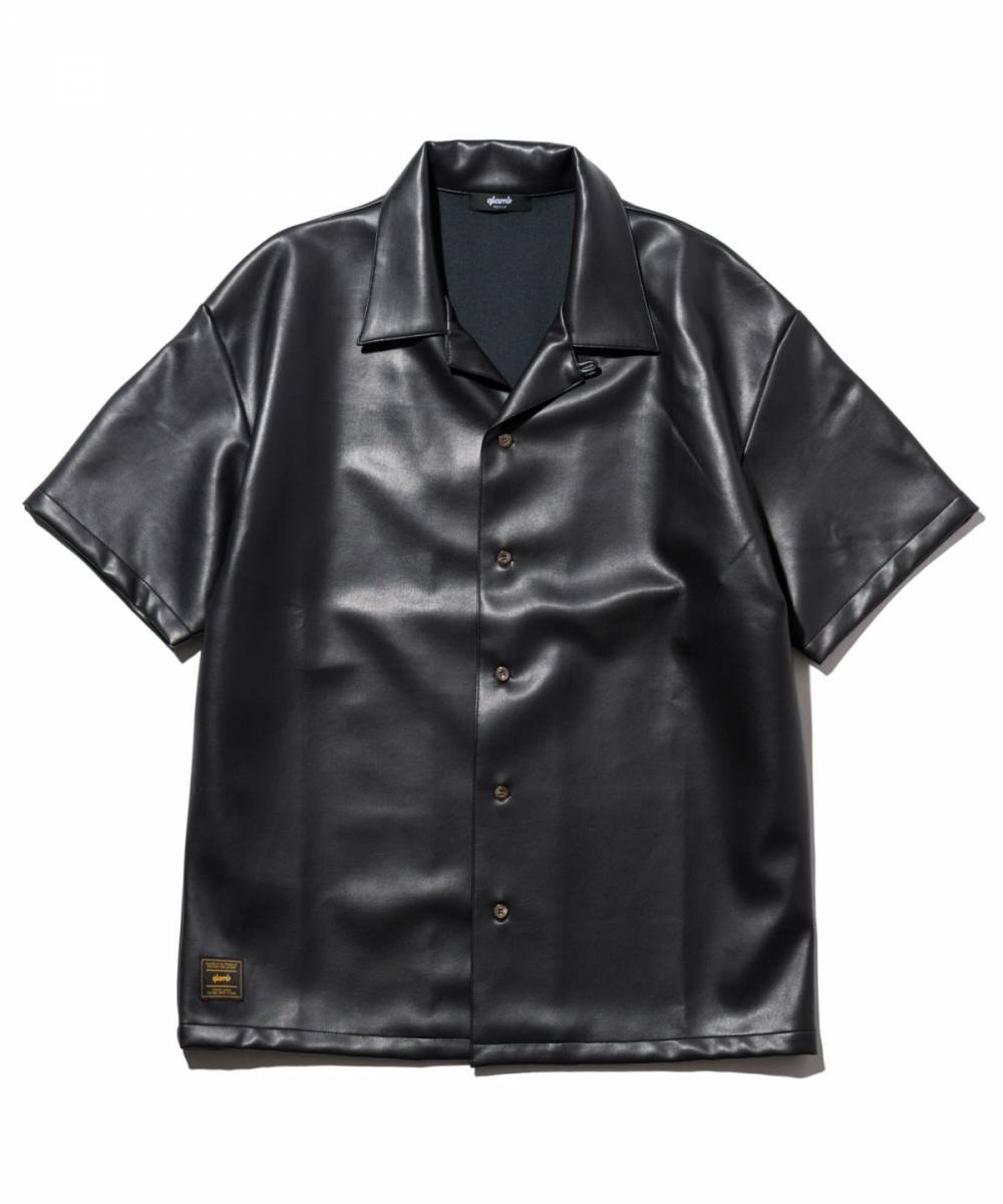 【予約商品】glamb (グラム)
GB0223/SH10 : Synth Leather Open SH / シンセレザーオープンシャツ - Black