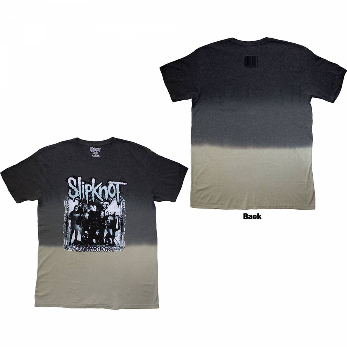 【予約商品】SLIPKNOT バンドTシャツ ユニセックス: Barcode Photo (Grey) (Back Print & Wash Collection) - GREY