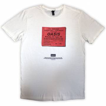【予約商品】OASIS バンドTシャツ ユニセックス: Definitely Maybe Ticket Stub (White) - WHITE