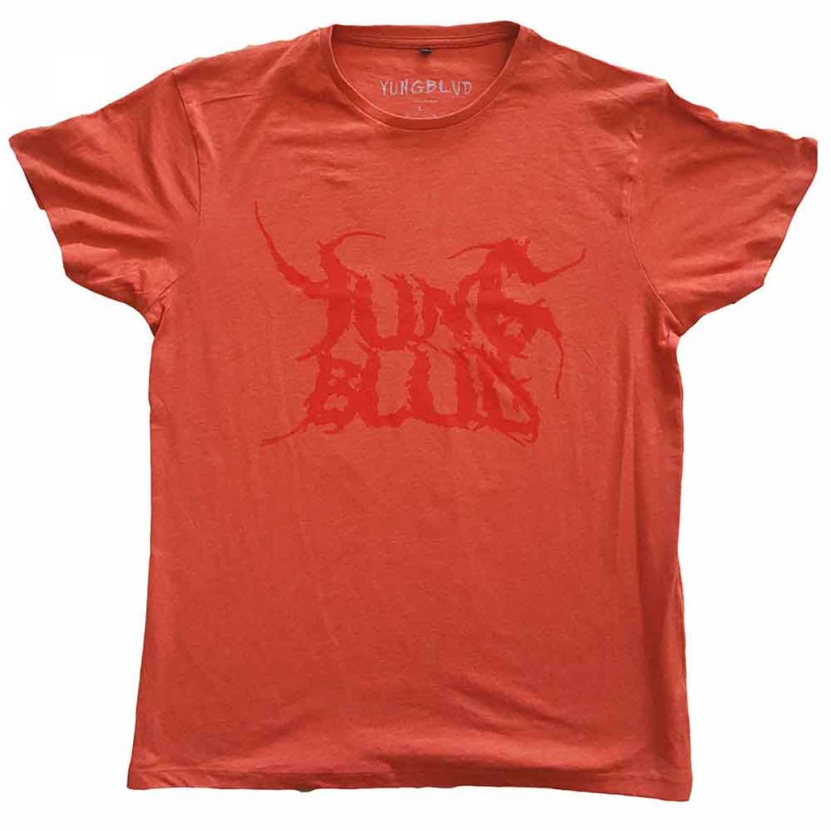 【予約商品】YUNGBLUD バンドTシャツ ユニセックス: DEADHAPPY (Red) (Back Print) - RED