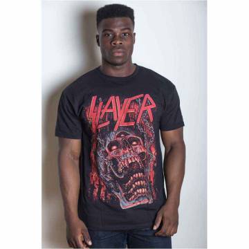 【予約商品】SLAYER バンドTシャツ ユニセックス: Meat hooks (Black) - BLACK