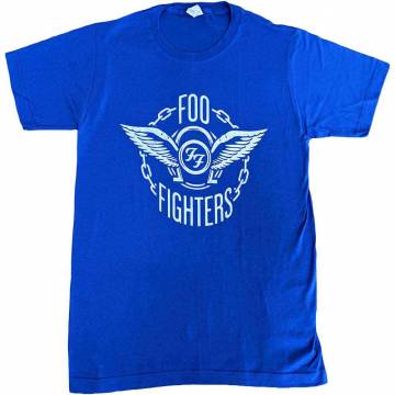 【予約商品】FOO FIGHTERS バンドTシャツ ユニセックス: Wings (Blue) (Ex-Tour) (Small) - BLUE