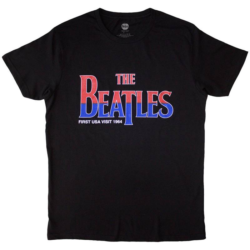 【予約商品】THE BEATLES バンドTシャツ ユニセックス: First USA Visit 1964 (Black)