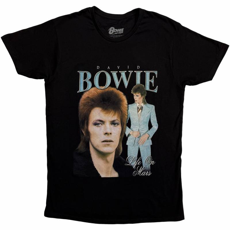 【予約商品】DAVID BOWIE バンドTシャツ ユニセックス: Life on Mars Homage (Black)