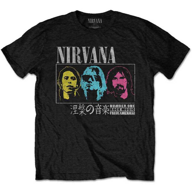 【予約商品】NIRVANA バンドTシャツ ユニセックス: Japan! (Black)