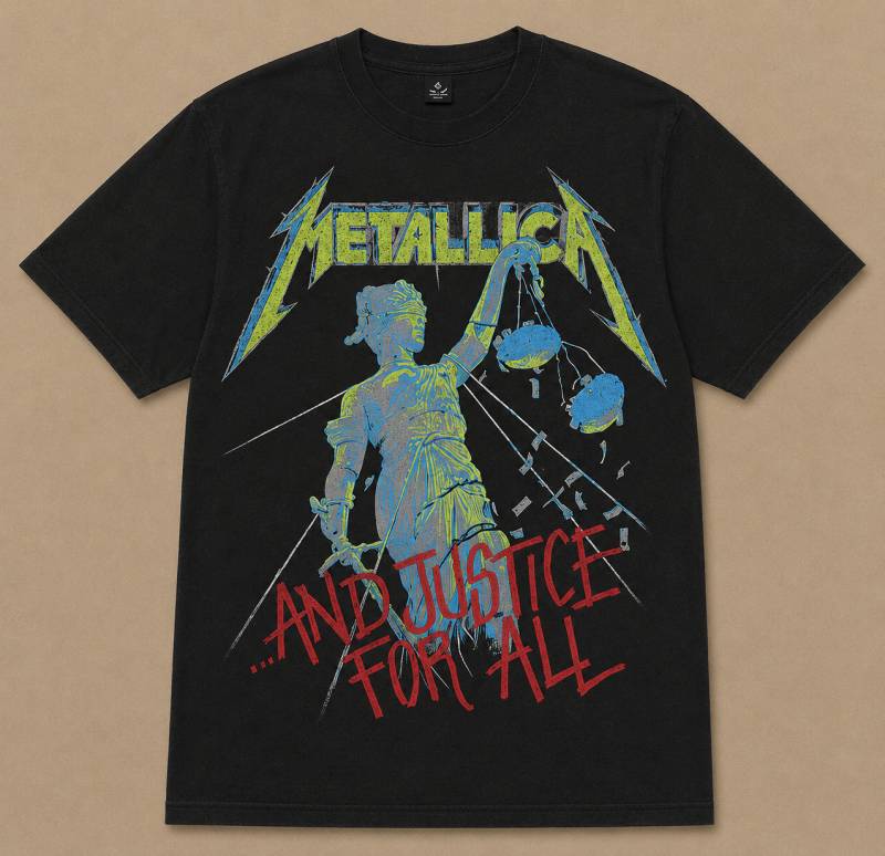 【予約商品】METALLICA バンドTシャツ ユニセックス: And Justice For All (Original) (Black) (Back Print)