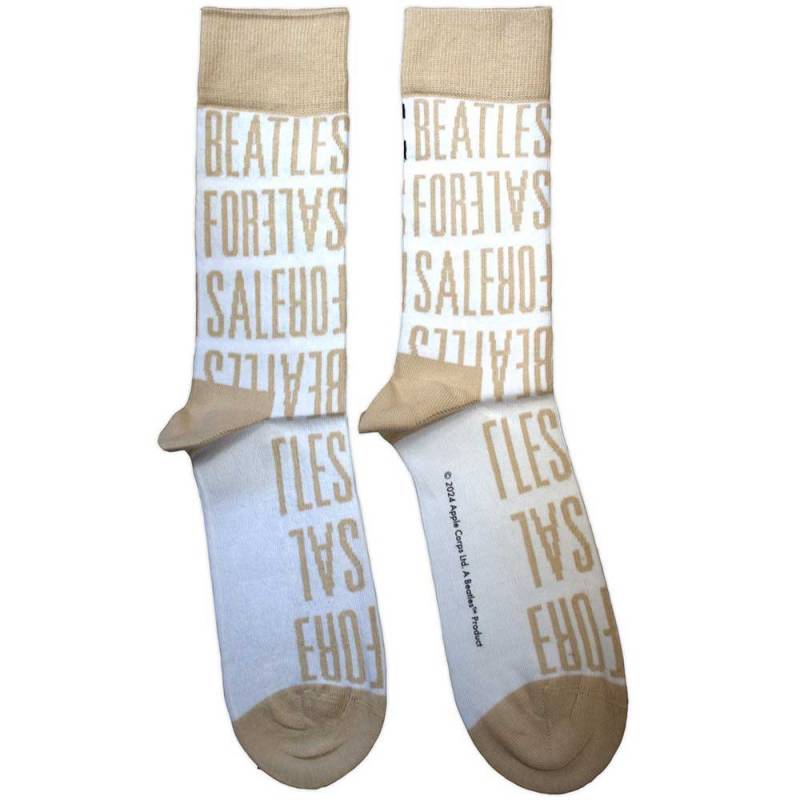 【予約商品】THE BEATLES Unisex Ankle Socks: For Sale Text Repeat (White)