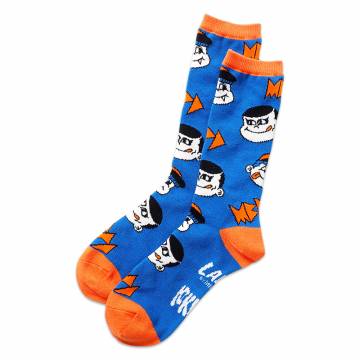 PUNK DRUNKERS [PDSxLAND by MILKBOY]ブラザーズ SOCKS - BLUE/ORANGE