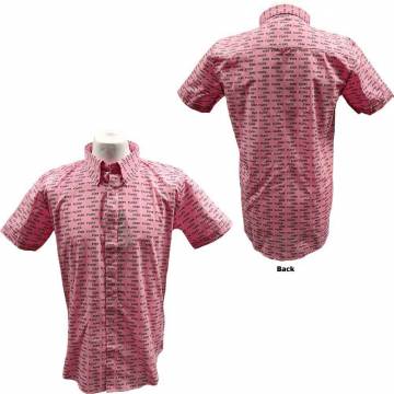【予約商品】PINK FLOYD Unisex Casual Shirt: Courier Pattern (Pink) (All Over Print) - PINK