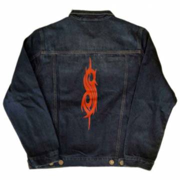 【予約商品】SLIPKNOT Unisex Denim Jacket: Tribal Logo (Back Print) - DENIM BLUE