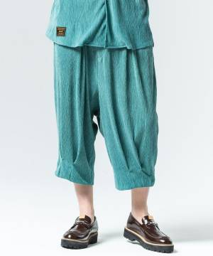 【予約商品】glamb(グラム)GB0225/P11 : Glamour Crepe Cropped Pants / グラマークレープクロップドパンツ - Blue