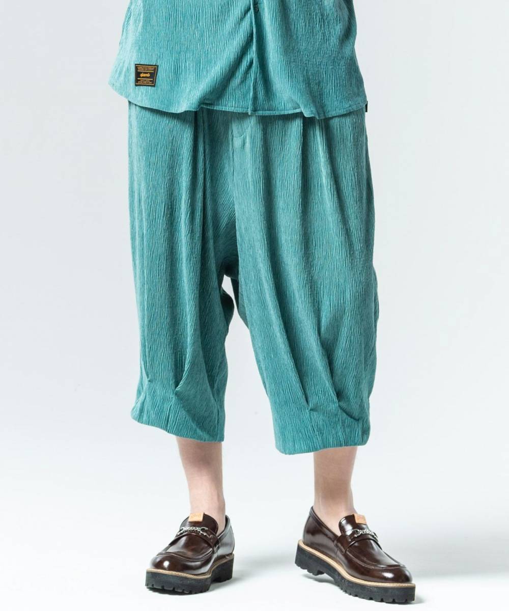 【予約商品】glamb(グラム)GB0225/P11 : Glamour Crepe Cropped Pants / グラマークレープクロップドパンツ - Blue