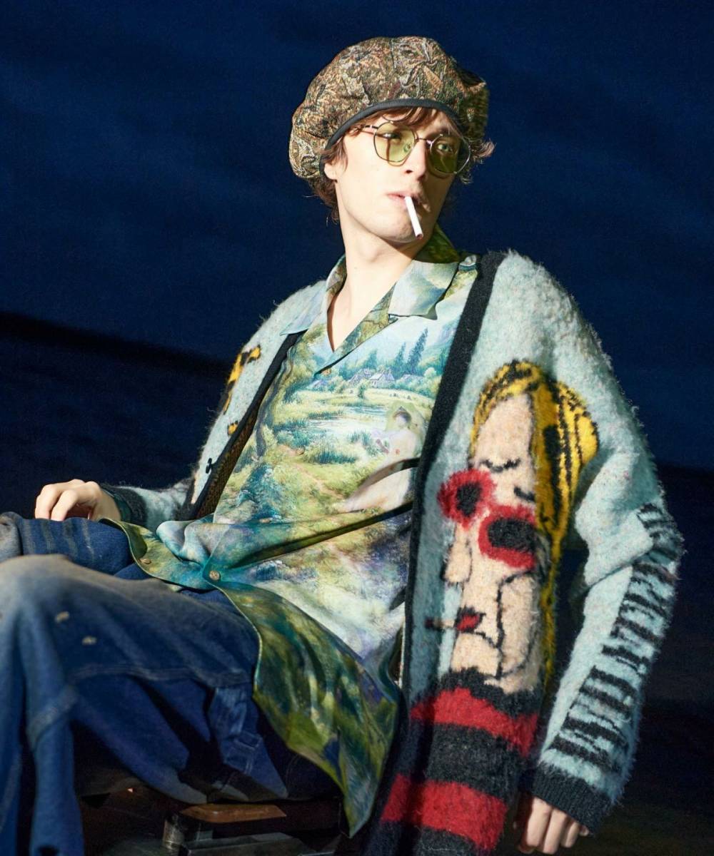 glamb(グラム)GB0125/KNT02 : Weeping Man Cardigan / ウィー glamb(グラム)GB0125/KNT02 : Weeping Man Cardigan / ウィー