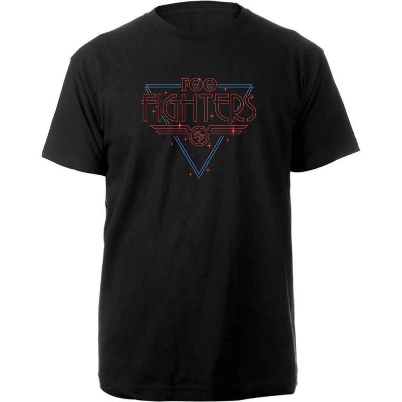 【予約商品】FOO FIGHTERS バンドTシャツ ユニセックス: Black Disco Outline (Black) - BLACK