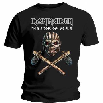 【予約商品】IRON MAIDEN バンドTシャツ ユニセックス: Axe Colour - BLACK